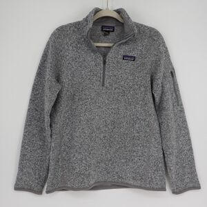 Patagonia Gray Quarter-Zip Fleece Pullover